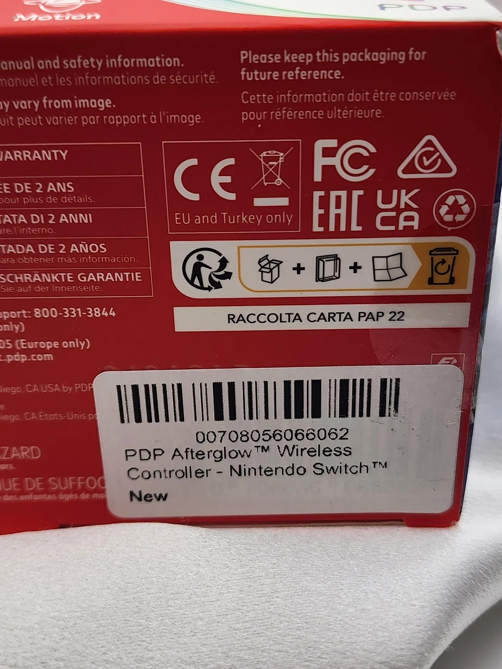 PDP Purple Transparent Wireless Controller for Nintendo Switch